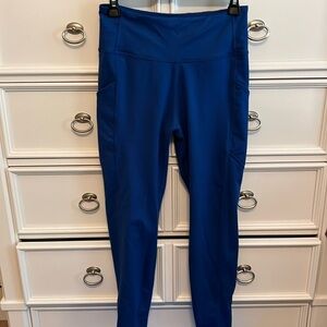 Figs electric blue performance leggings